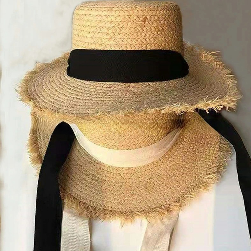 Japanese Cute Raffia Woven Sun - Hat Floppy Wide ulasan dan harga