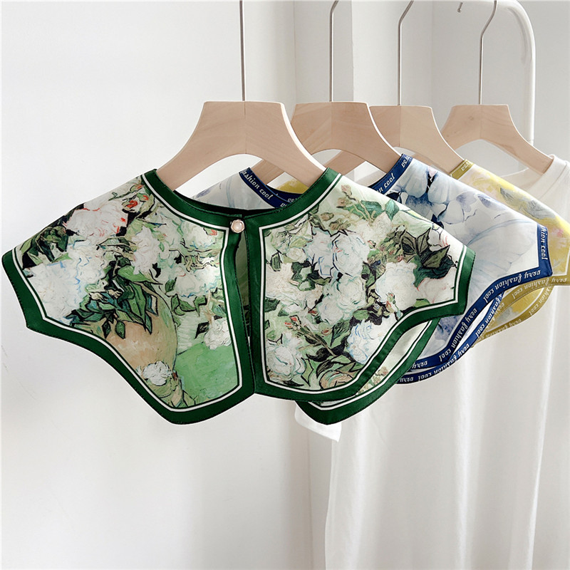 Fashion Floral Detachable Coll - Blouse Off Shoulder ulasan dan harga
