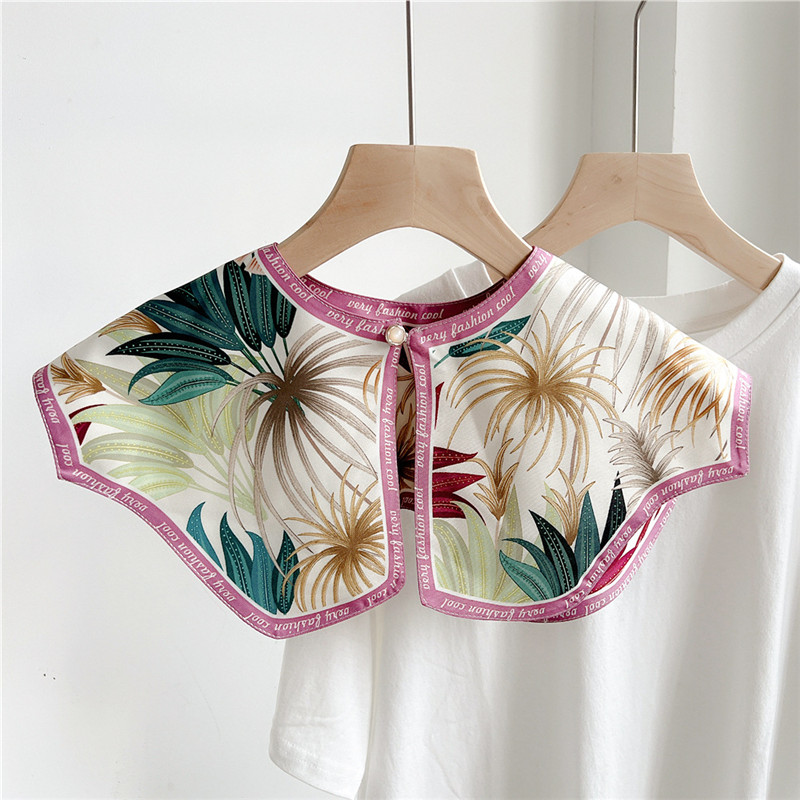 Fashion Floral Detachable Coll - Blouse Off Shoulder ulasan dan harga