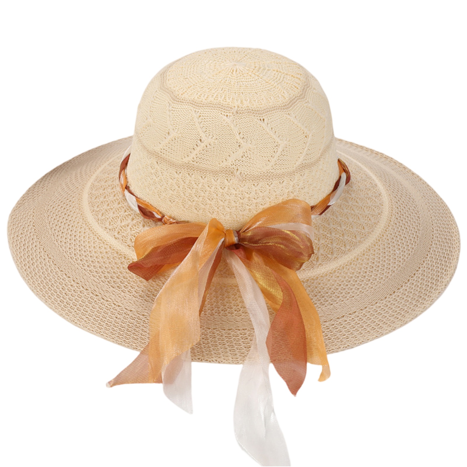 Women Bow Sun Hat Cloche Hat S - Hat Floppy Wide ulasan dan harga