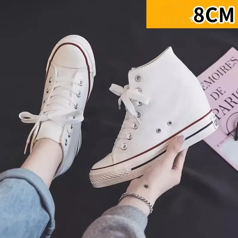 High 8cm Platform Canvas Shoes - Wedge Espadrille Women ulasan dan harga