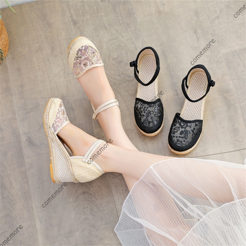 Women's Lace Mesh Espadrille W - Wedge Espadrille Women ulasan dan harga